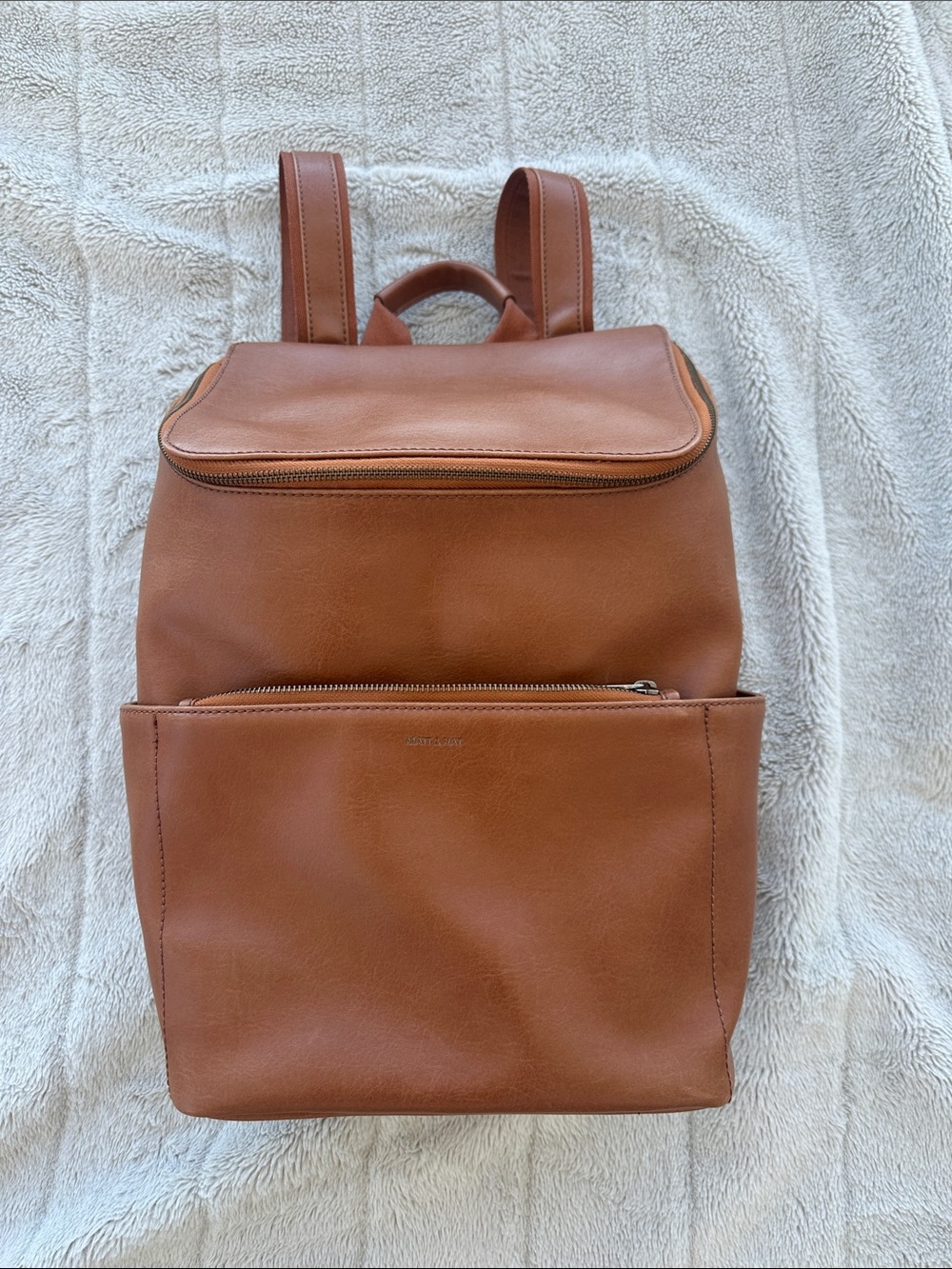 Matt & Nat Chestnut Brown Vegan Leather Backpack